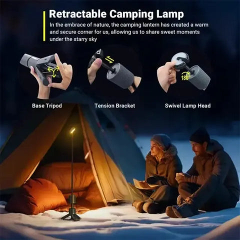 Portable Telescopic Tripod Camping Light 10000Mah
