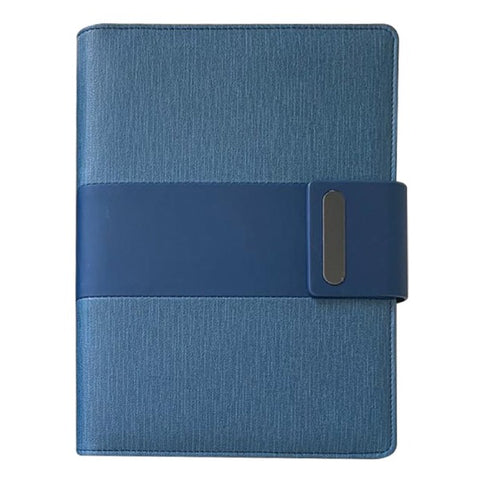 Business Portfolio Fabric Look High Quality Leather Material A5 Size Notebook,4 Card Holder slots, 90 Sheets 100gsm