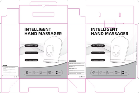 Intelligent USB Rechargeable Portable air Compression Hot Compress Professional 360 ° Package Vibration Hand Massager