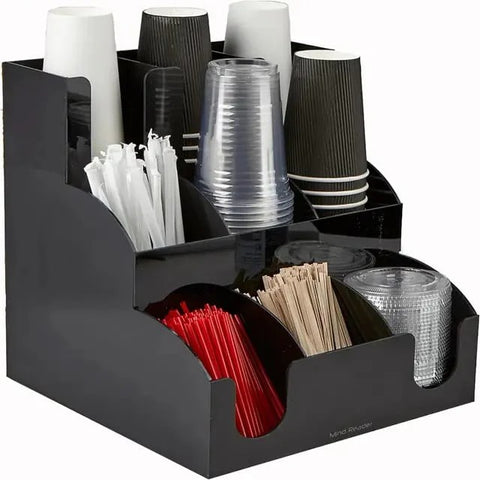 OLMECS Disposable Cup Organizer for Countertop Coffee Station Bar