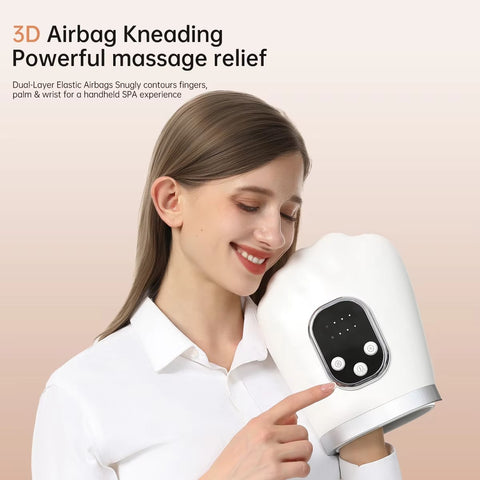 Intelligent USB Rechargeable Portable air Compression Hot Compress Professional 360 ° Package Vibration Hand Massager