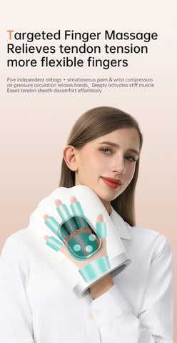 Intelligent USB Rechargeable Portable air Compression Hot Compress Professional 360 ° Package Vibration Hand Massager