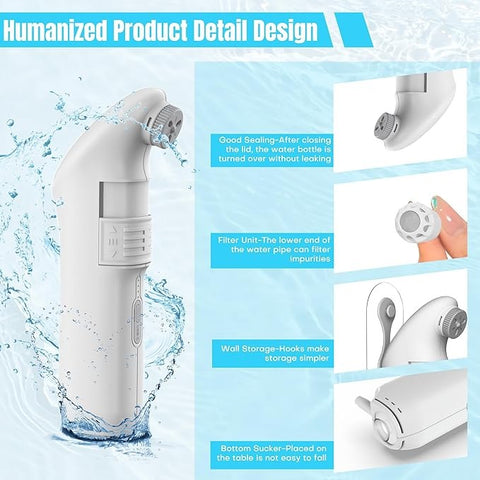 Teabelle Portable High Pressure Electric Bidet with 2.5L Water Bottle