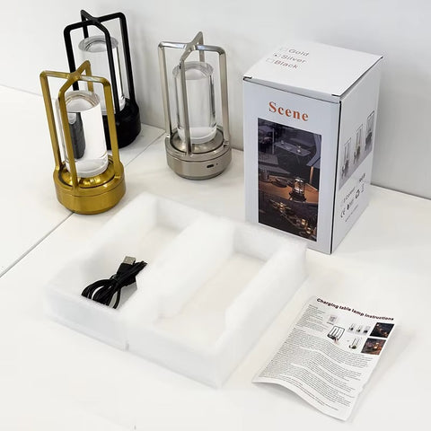 Lumison Crystal Lantern Table Lamp, Portable for Indoor / Outdoor