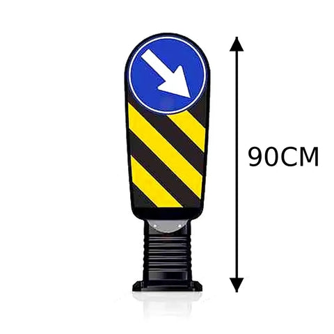 Olmecs Refuge Delineator Black Flexible Road Safety Post - 90CM
