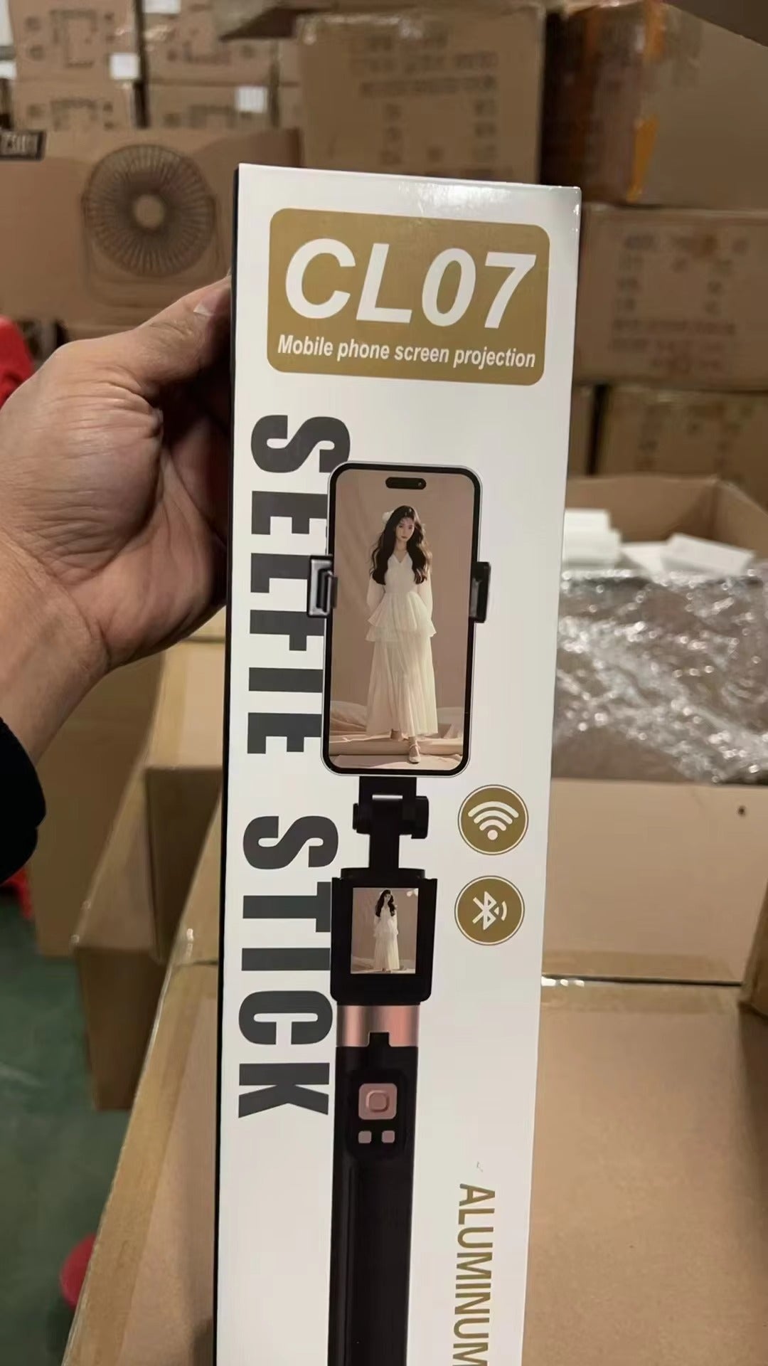 Cl-07 New Selfie Stick With Fill Light Extendable Selfie Stick Tripod for Phone with Display Screen and Remote Control