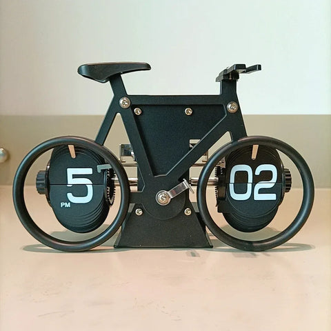 OLMECS Bicycle Shaped Flip Clock