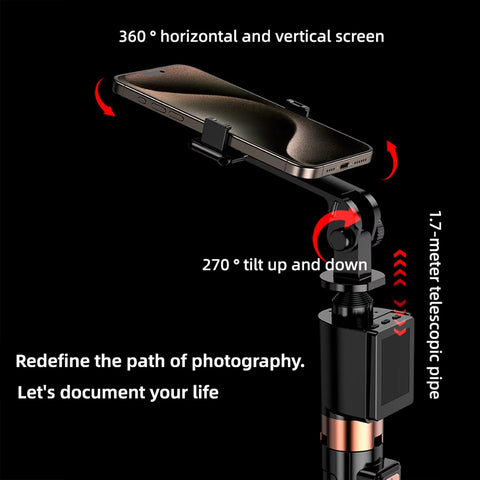 Cl-07 New Selfie Stick With Fill Light Extendable Selfie Stick Tripod for Phone with Display Screen and Remote Control