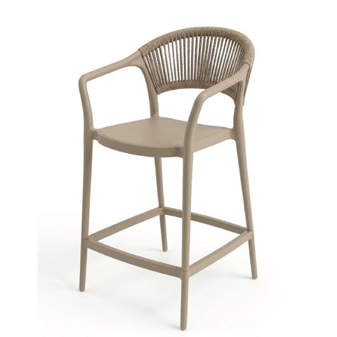 Olmecs Contemporary Furniture Woven Rope Backrest Chair