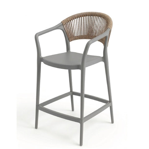 Olmecs Contemporary Furniture Woven Rope Backrest Chair
