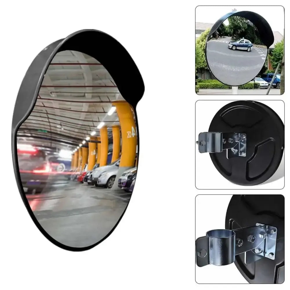 Olmecs Convex Safety Mirror Black Outdoor - 45CM