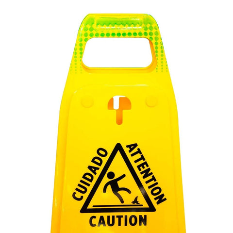 Olmecs Wet Floor A Board Banana Caution Wet Floor, Spanish and France writing