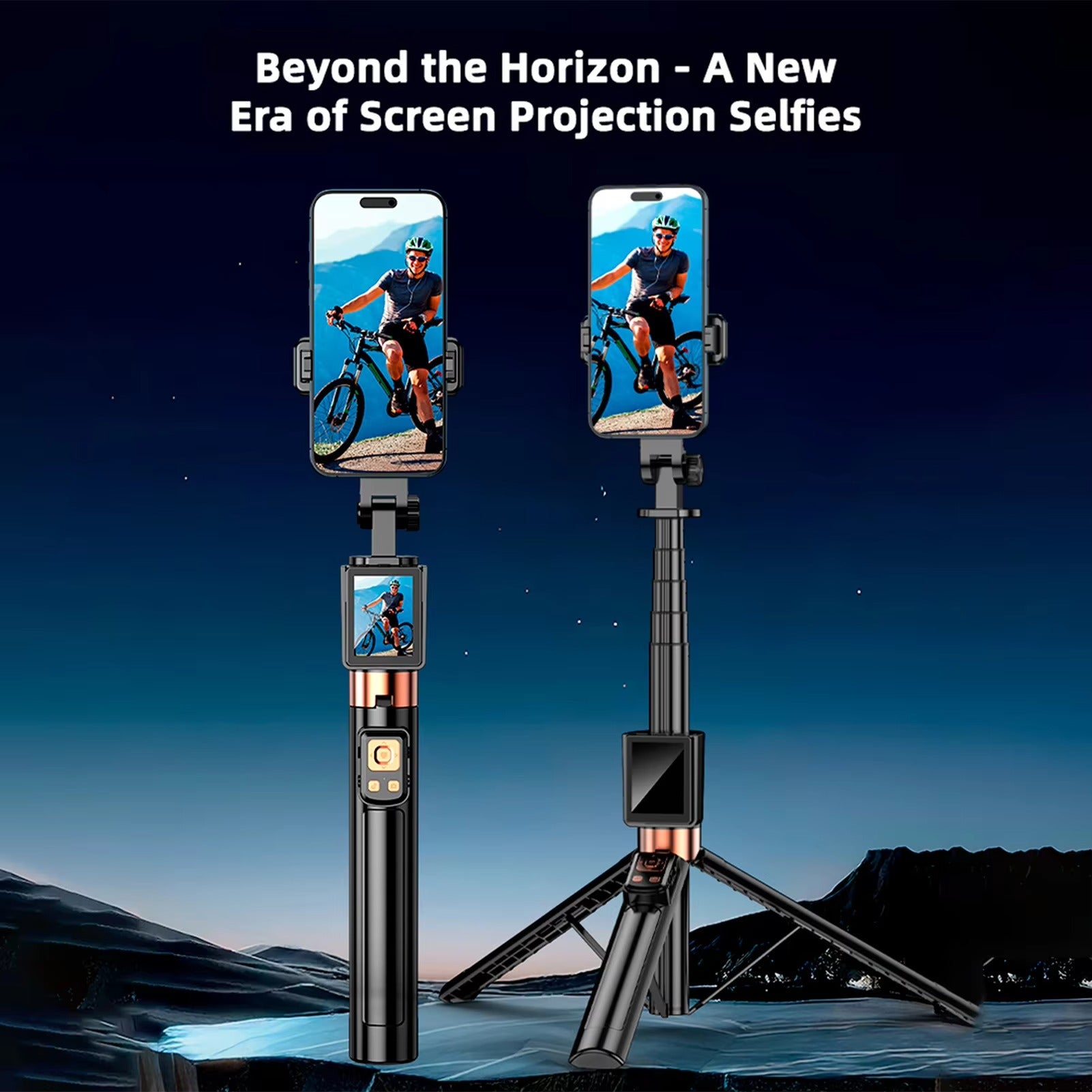 Cl-07 New Selfie Stick With Fill Light Extendable Selfie Stick Tripod for Phone with Display Screen and Remote Control