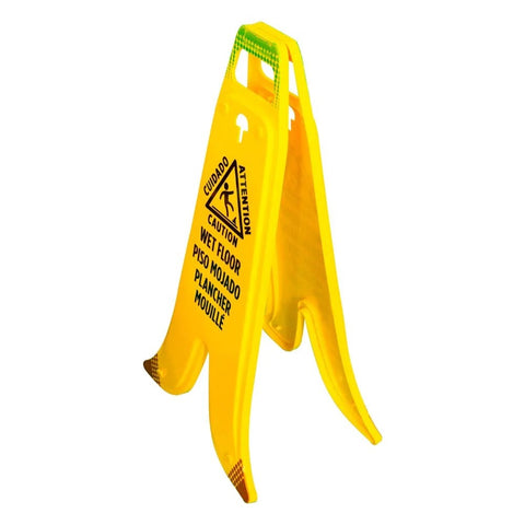 Olmecs Wet Floor A Board Banana Caution Wet Floor, Spanish and France writing
