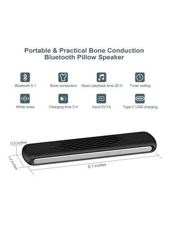 Bone Conduction Sleep Speaker - Wireless Bluetooth Sleep Aid Sound System