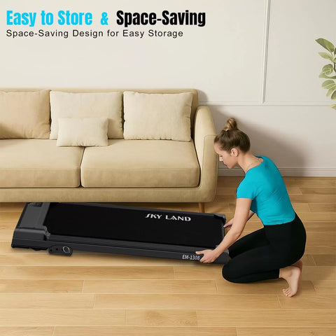 SKY LAND Walking Pad Treadmill, Slim Under Desk Treadmill for Home & Office | Compact, Portable