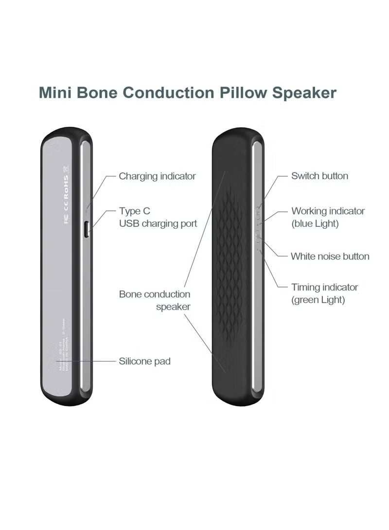 Bone Conduction Sleep Speaker - Wireless Bluetooth Sleep Aid Sound System