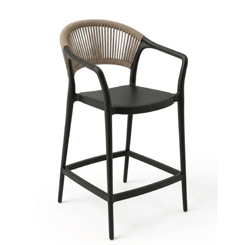 Olmecs Contemporary Furniture Woven Rope Backrest Chair