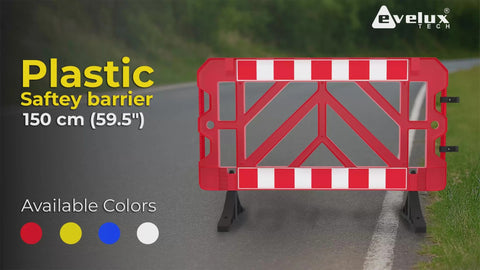 Olmecs 1.5M Plastic Safety Barrier - Yellow | 1.5 Meter Crowd Control Barricade for Road and Pedestrian Safety