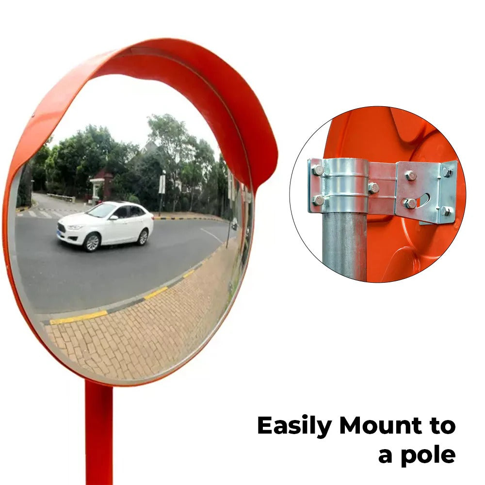 Olmecs 80CM Convex Safety Mirror Round for Driveway, Parking Lots