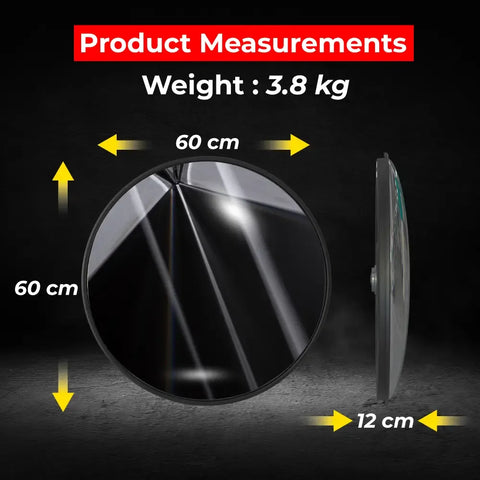 Olmecs Convex Safety Mirror Black Indoor - 45CM
