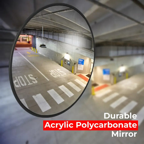 Olmecs Convex Safety Mirror Black Indoor - 45CM