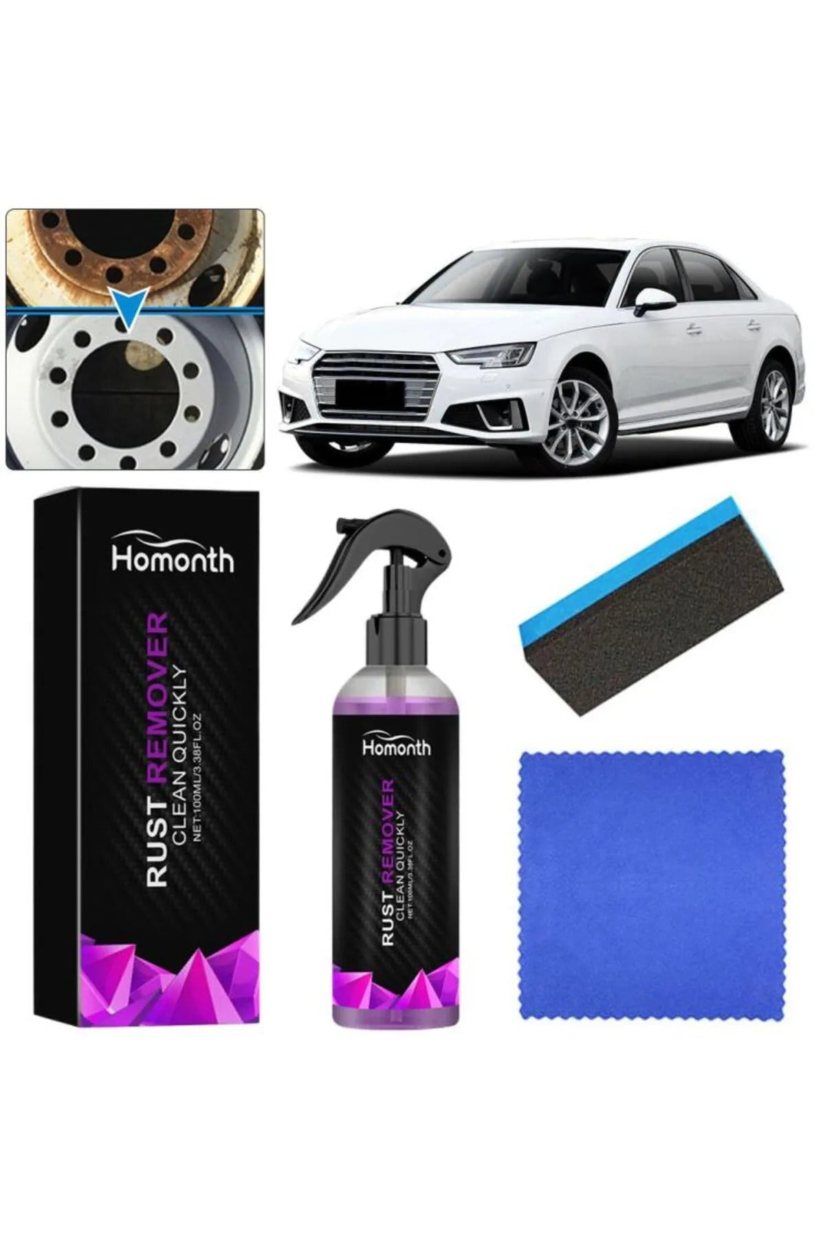 Rust Inhibitor Car HOSPORT 100ml Rust Inhibitor Paint Rust Remover Derusting Spray Car Ru ...