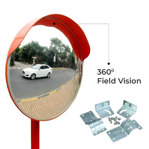 Olmecs 80CM Convex Safety Mirror Round for Driveway, Parking Lots