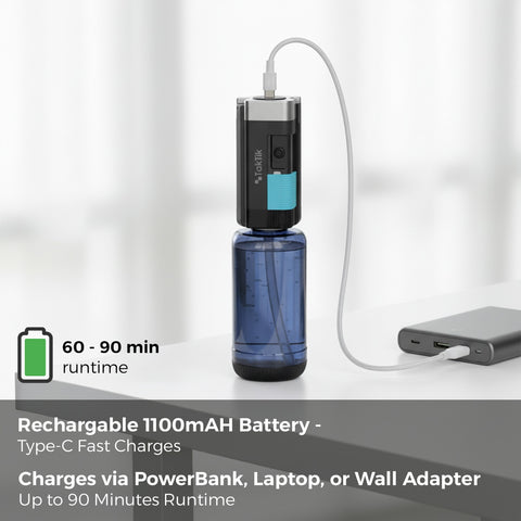 Taktik 400ml Portable Electric Travel Bidet – 1100 mAh Rechargeable Battery