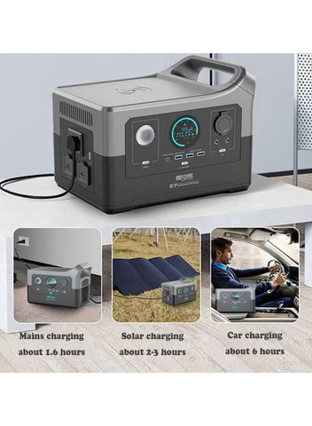 Goaltage PS01 ChargeMax 700W Portable Power Station with Powerful Battery, Flash Light, LCD Display