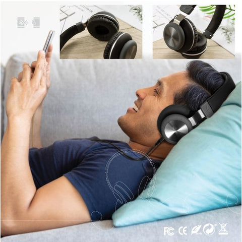 Olmecs Bluetooth Headphones with Pouch AHP-01