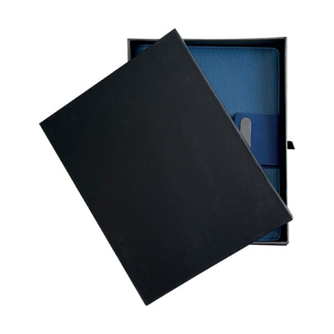 Business Portfolio Fabric Look High Quality Leather Material A5 Size Notebook,4 Card Holder slots, 90 Sheets 100gsm