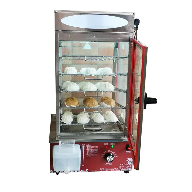 Commercial Bun Steamer Electric Food Display Automatic Temperature Control