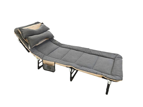 Willow Portable Camping Bed Folding Sleep Bed with Pockets Comfort Chair