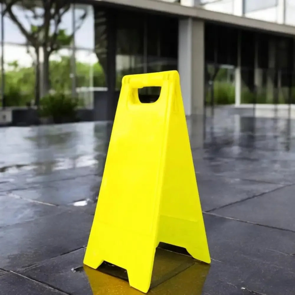 Olmecs Blank Standing Floor Sign Foldable Yellow - 62CM