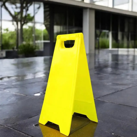 Olmecs Blank Standing Floor Sign Foldable Yellow - 62CM