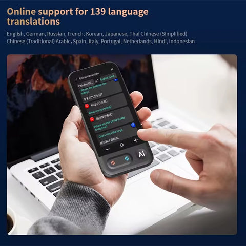 Z16 Portable AI Intelligent Translator Touch Screen Online Offline 138 Languages Two-Way Realtime Instant Voice