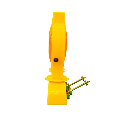 Olmecs Bi- Directional Warning Solar LED Flasher Light - Orange | Solar Powered PC Lens & PPC Cover Light