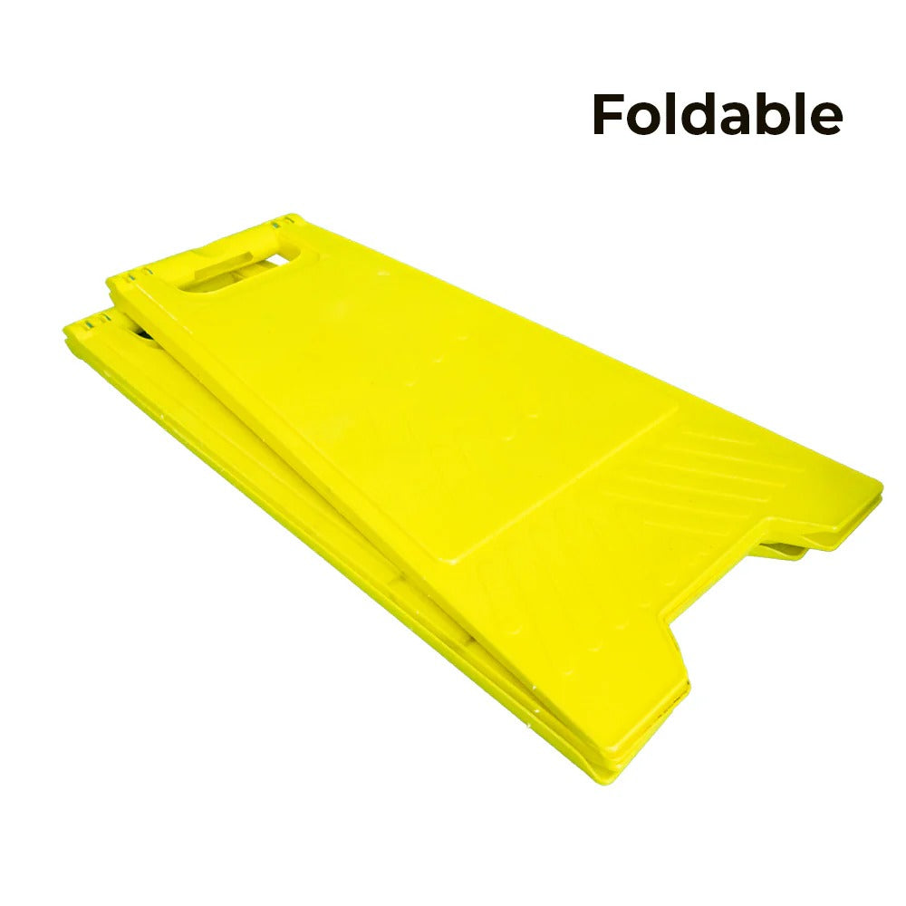 Olmecs Blank Standing Floor Sign Foldable Yellow - 62CM