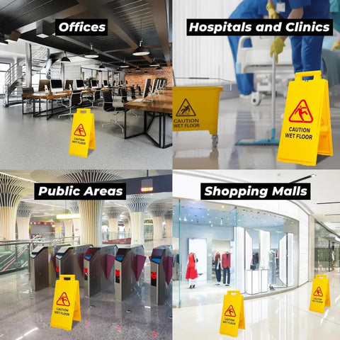 Olmecs Blank Standing Floor Sign Foldable Yellow - 62CM