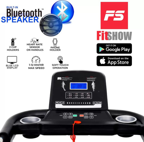 SKY LAND Foldable Treadmill | 4 HP Peak Motor Compact Running Machine with Massager EM-1258