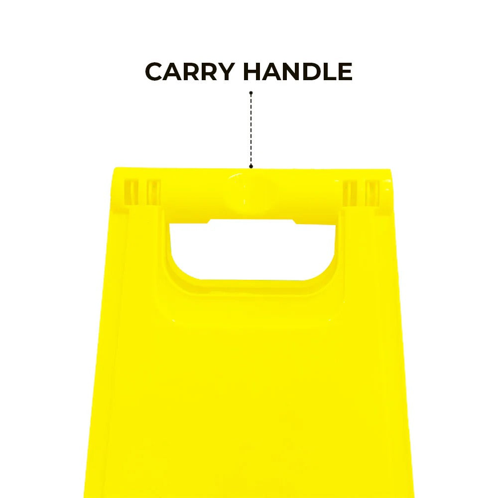Olmecs Blank Standing Floor Sign Foldable Yellow - 62CM
