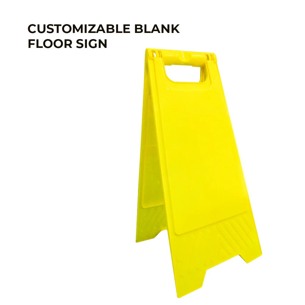 Olmecs Blank Standing Floor Sign Foldable Yellow - 62CM
