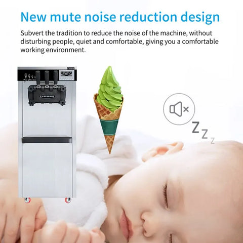 Royal Best  Stainless Steel Ice Cream Maker Machine Commercial Automatic Softy Ice Cream Machine