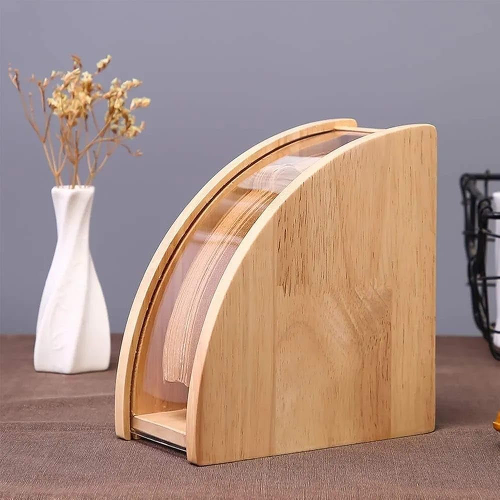 Olmecs Wooden Coffee Filter Holder, with Dustproof Cover
