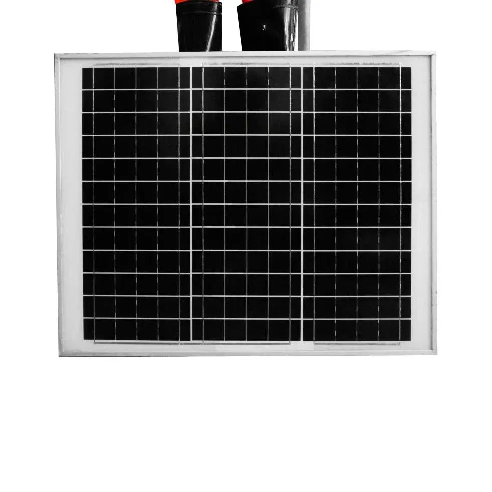 Olmecs Solar Construction Robot with Flag | Orange Metal Base and Plastic Body Solar Robot
