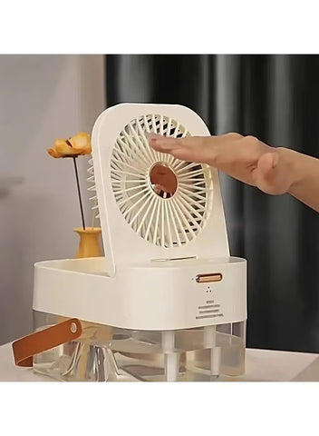 Cordless Portable Humidifier with Fan Top Fill Cool Mist Quiet Ultrasonic