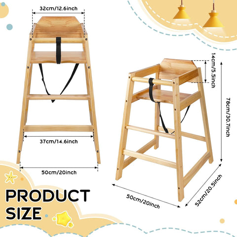 Olmecs Wooden High Chair for Toddlers / Baby Dining Chair