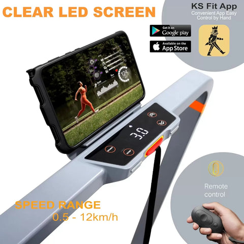 SKY LAND 2-in-1 Walking Pad Treadmill ?C Double Foldable Compact Treadmill for Home & Office, 2.25HP Motor, Bluetooth & Zwift App