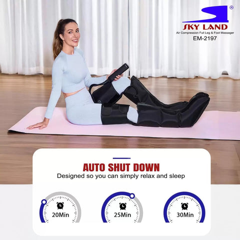 SKY LAND Air Compression Full Leg & Foot Massager with Heat